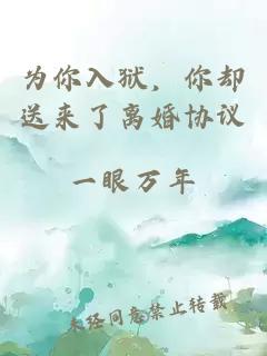 为你入狱，你却送来了离婚协议